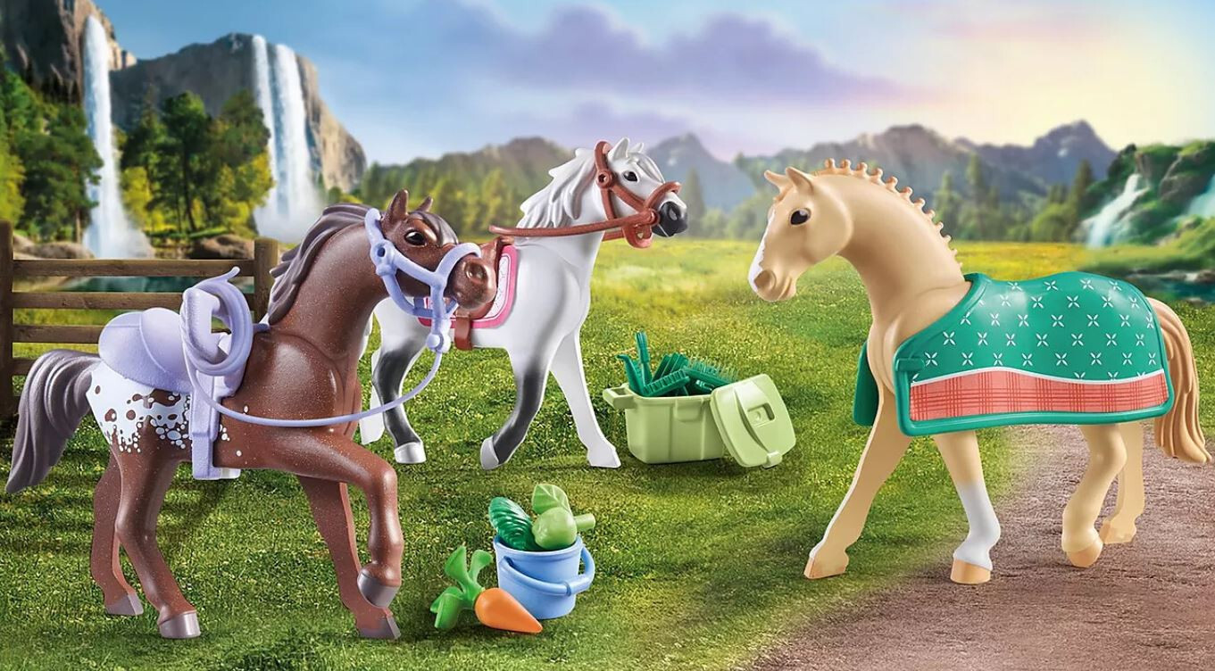 Playmobil Horses Of Waterfall Salto de Caballos con Zoe y Blaze 71355