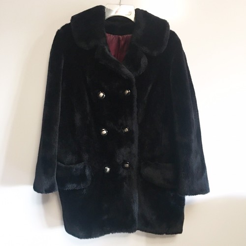 Borgana by Sportowne VTG Black Faux Fur 