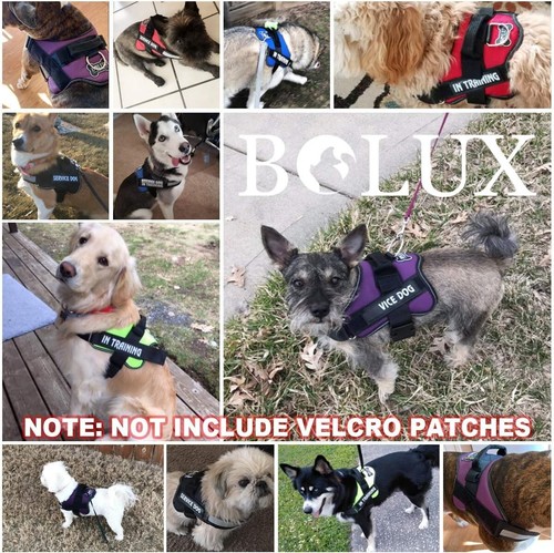 No Pull Pet Service Dog Vest Harness Handle Adjustable Reflective Control Black - Picture 8 of 9