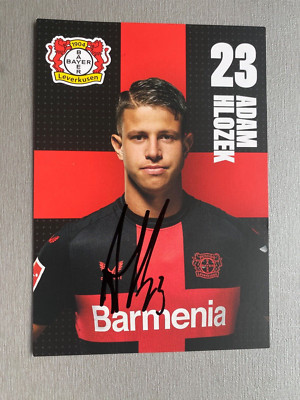 ADAM HLOZEK Bayer Leverkusen 2023/24  In-person  Autogrammkarte 10x15