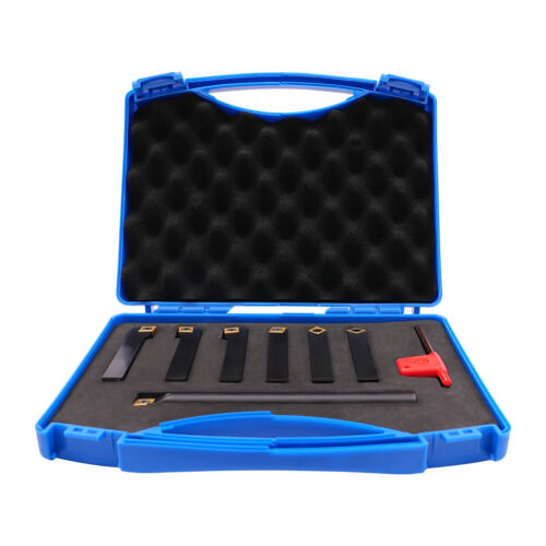 Turnable Lathe Turning Tool, 7PCS Turning Tools, Lathe Tools Holder Set w/Blades - Picture 7 of 20