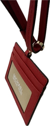 NUEVO Michael Kors Jet Set Viaje Cuero Saffiano Estuche Tarjeta Cordón Sangría Oscura - Imagen 6 de 7