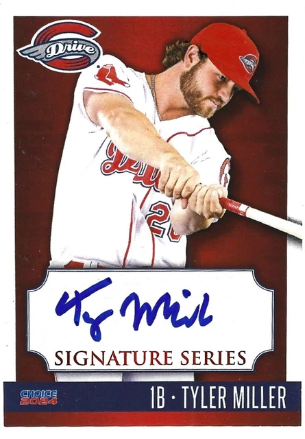 Tyler Miller Signed Autographed 2024 Greenville Drive Team Set Red Sox