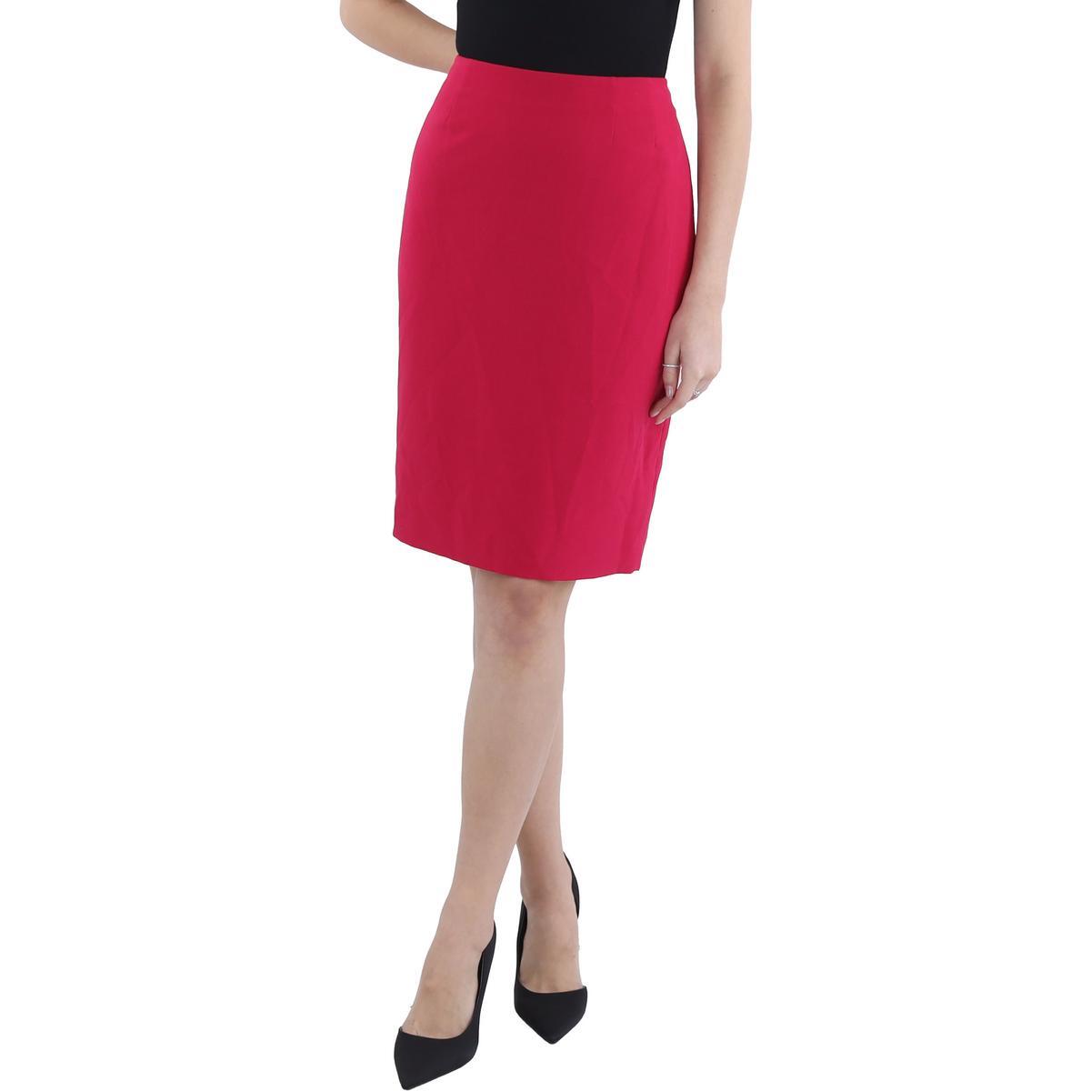 Le Suit Женская розовая тканая однотонная рабочая юбка-карандаш 8 BHFO 0747