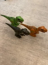 LOT OF 3 Attacking T-Rex Dinosaur Robo Alive 10" Robotic Toy by Zuru Inc