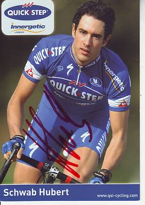 CYCLING cycling card SCHAWB HUBERT team QUICK STEP innergetic signed