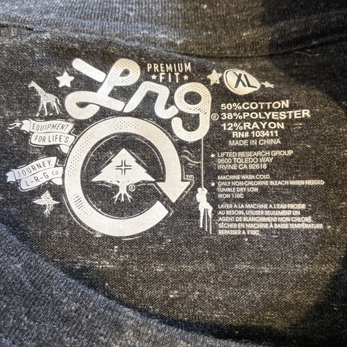 XL-NWT Lifted Research Group LRG T Shirt Old Stock BRAND NEW. 2008-Off Black - Picture 7 of 7