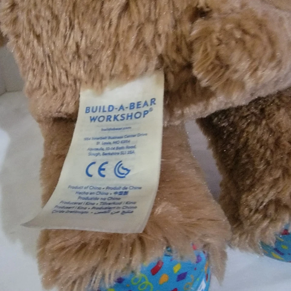 Build A Bear Workshop Happy Birthday Brown Bear 16" Plush - Image 3 of 3