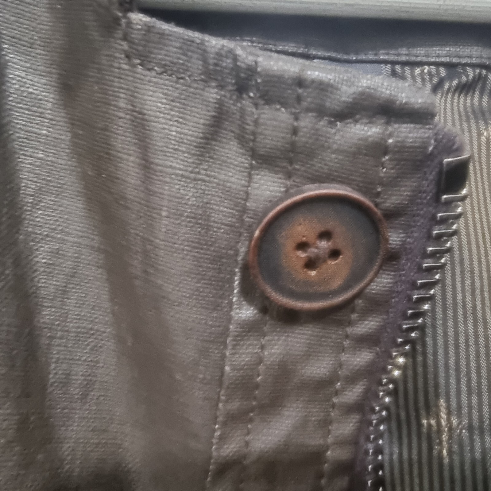 JOHN VARVATOS - Men's Khaki Linen blend Pockets Jacket image 8