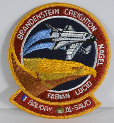 4'' Retro Patch NASA Space Shuttle Fabian Lucid Baudry Al-Saud Nagel