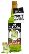 Syruvia Spicy Margarita Syrup,  25.4 fl oz – Flavoring for Cocktails & Mocktails