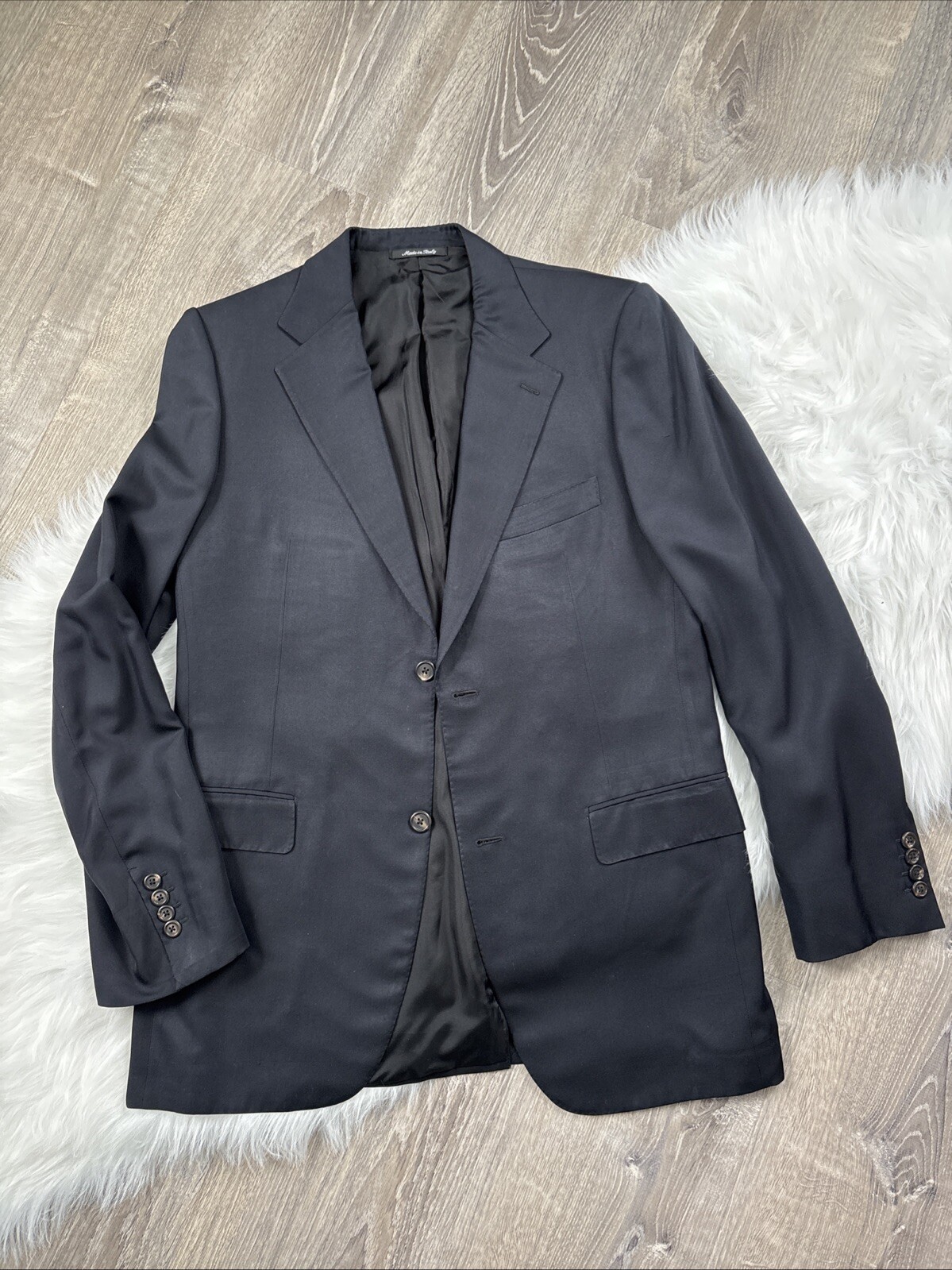 Giacca cappotto sportivo blazer blu uomo Yves Saint Laurent YSL buone condizioni