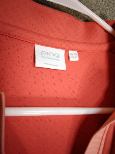 Ping Sensor Cool Golf Womens Tank Top Size 6 Orange Sleeveless Pullover V Neck - Picture 9 of 9