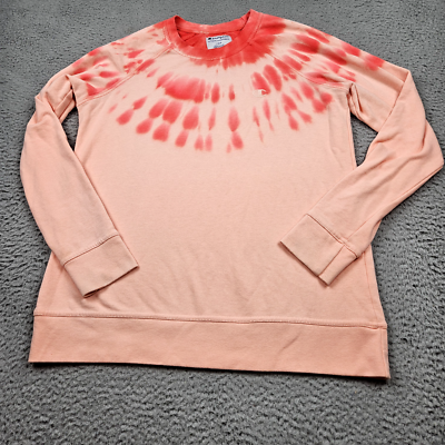 Champion Sweatshirt Womens Large Pink Tie Dye Sweatshirt Pullover | eBay