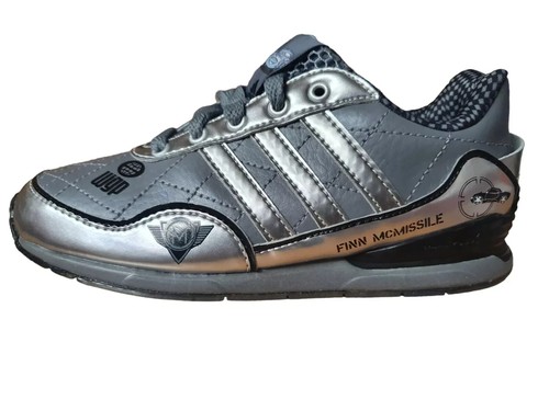 Juniors UK 12.5 ADIDAS DISNEY Cars Finn McMissile Gris Entrenadores Plateados G41090 - Imagen 2 de 11