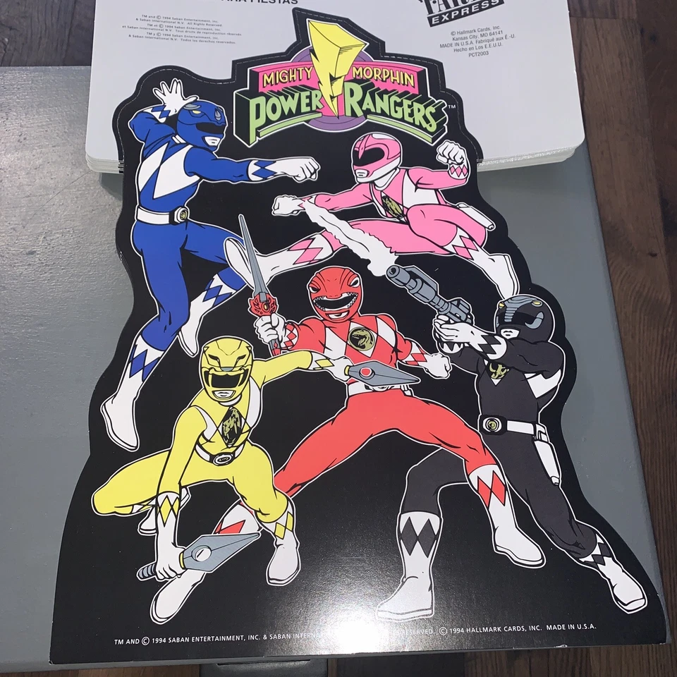 Tarjetas de colección Party Express 1994 Power Rangers decoraciones de fiesta Foto 2 de 4