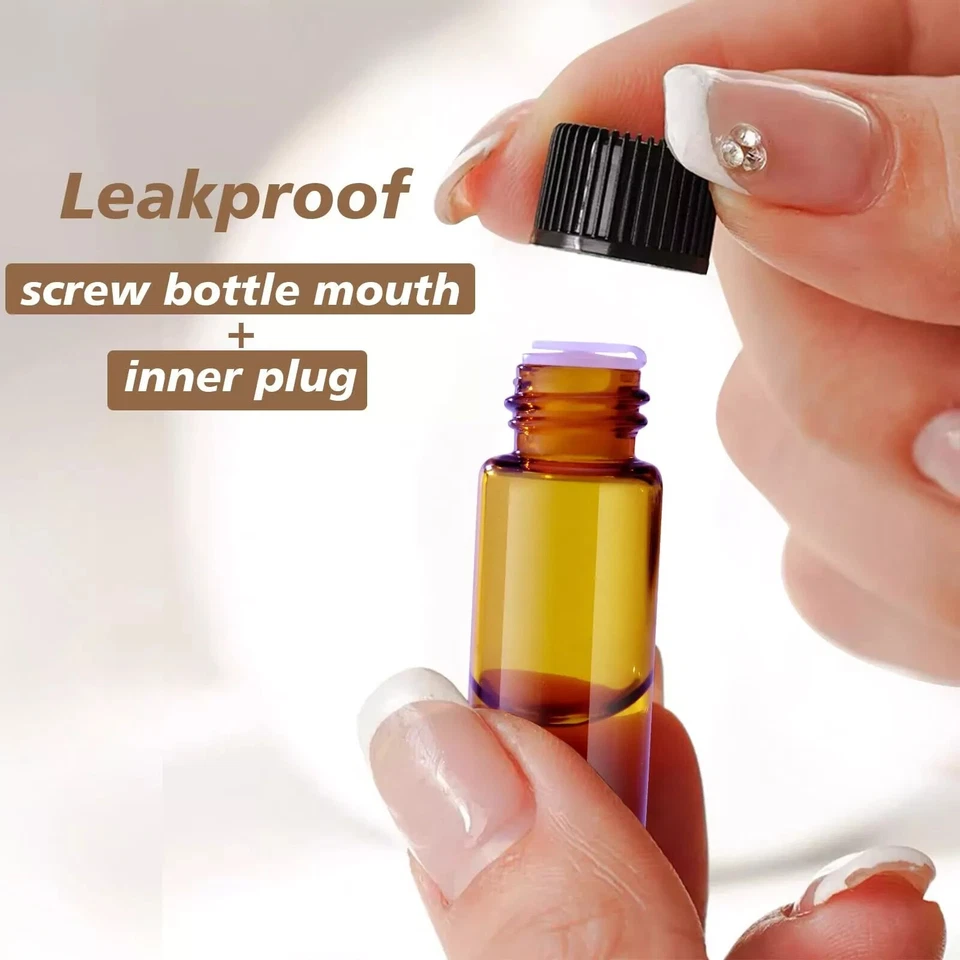 120 paquetes de botellas de aceite esencial de 5 ml 1/6 oz frascos de aceite esencial de 5 ml pequeños esenciales... Foto 2 de 4