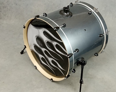 PDP DOUBLE DRIVE 18X22 GRAY METAL BASS DRUM