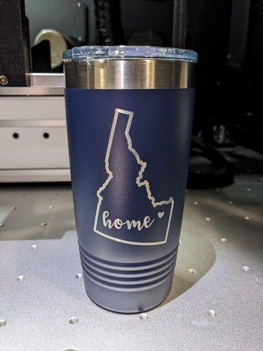 Idaho Tumbler Home State Travel Mug Insulated Map Coffee Cup 20 oz Navy Blue - 第 1/6 張圖片