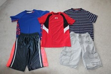 Lot of Boys youth large 12 athletic shorts  UA shirt