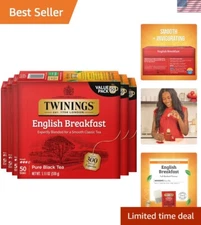 Robust English Breakfast Tea Bags, 50 Count Pack of 6 for Instant Enjoyment