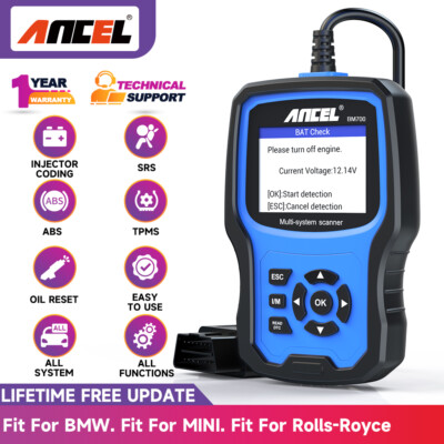 For BMW Car All System OBD2 Diagnostic Scanner ABS SRS EPB TPMS BMS OIL TPS DPF