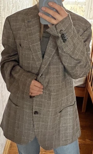 Women Pierre Cardin Jacket Grey Cotton 56