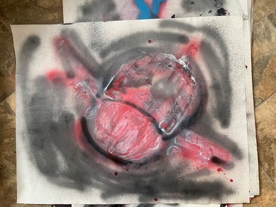 New art Pop art  Pilot   Ody West graffiti acrylic spray paint original 22x28