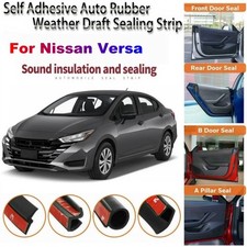 Door Rubber Seal Strips Weather Draft Wind Noise Reduction Trim For Nissan Versa