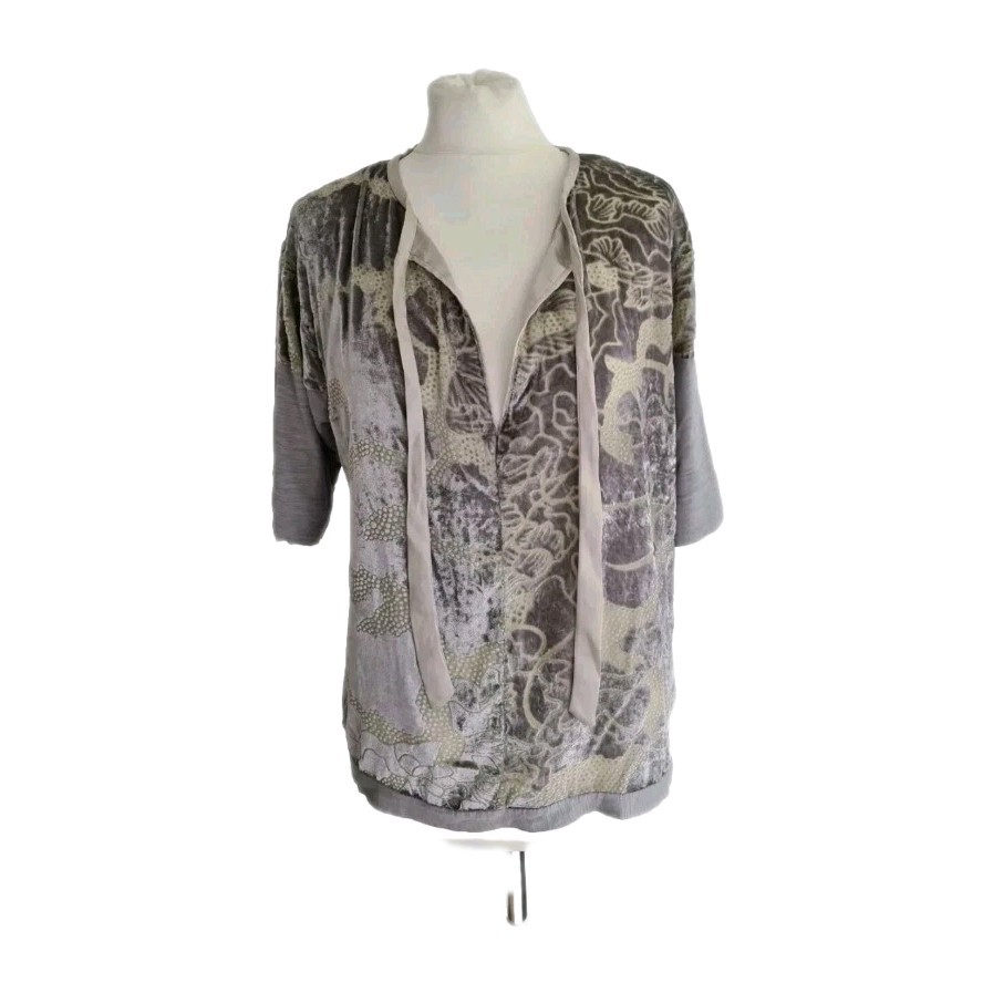 Tiny Womens Lilac/Grey Patterned Short Sleeve Vel… - image 2