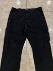 Mens 40X32 WRANGLER Workwear Black Twill Canvas Relaxed baggy Cargo Work Pants — photo 3