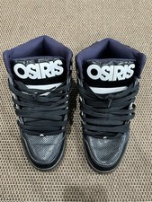 Osiris NYC 83 Skateboarding Shoes Black Purple White Size 10.5