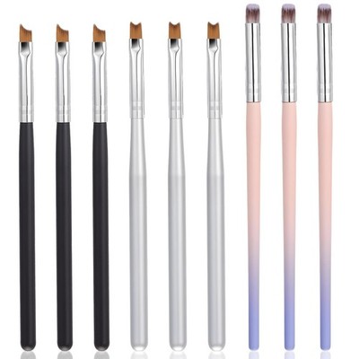 9 Pcs French Tip Nail Brushes Set, Ombre Nail Brush and French Tip Brush Obli...