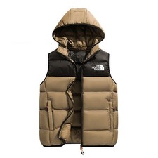 Winter Warm Men's Gilet Hooded Jacket Sleeveless Coat Padded Quilted  Thick Vest