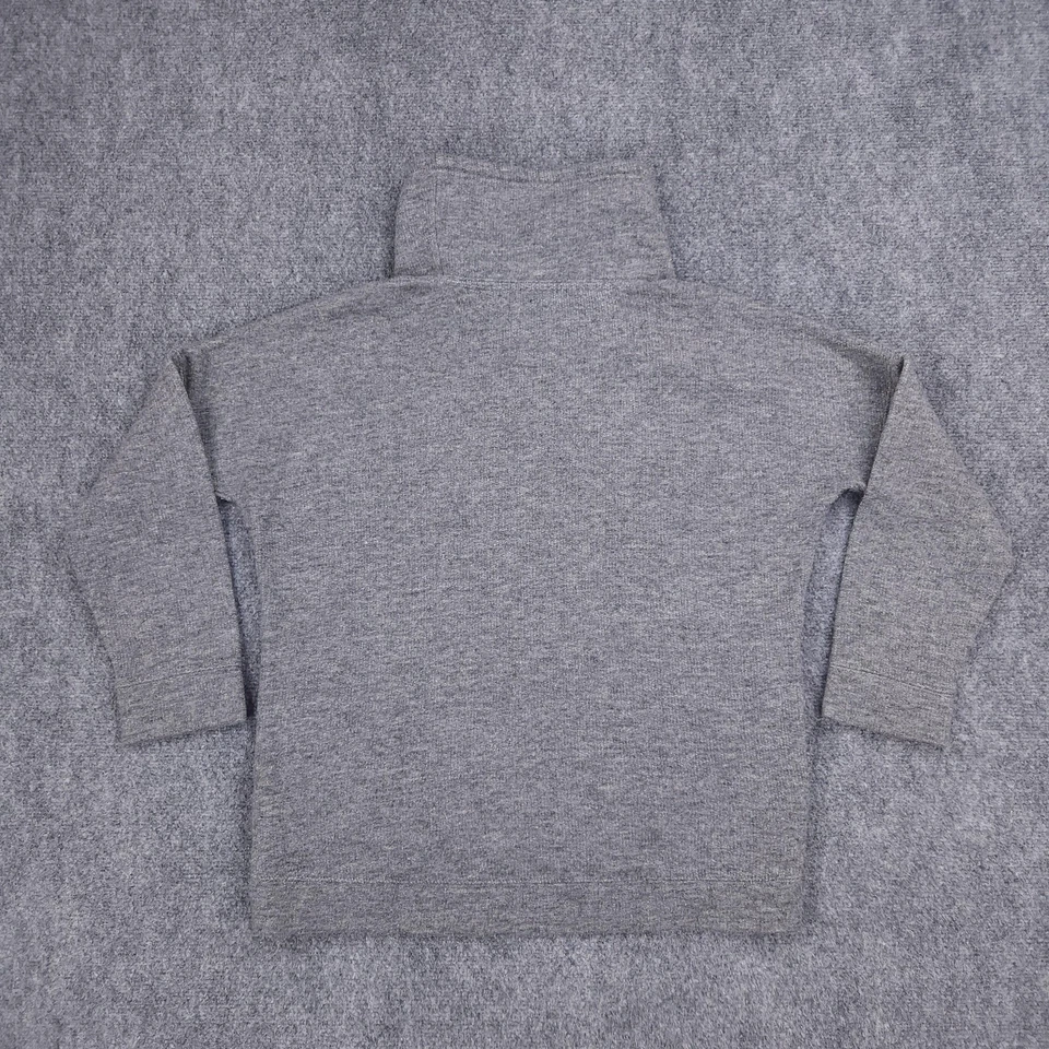 Sudadera J Crew Mujer Pequeña Gris Cuello Embudo Cordón Mezcla Lana Pullover Foto 2 de 4