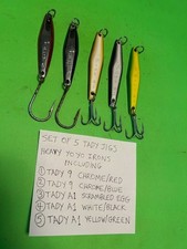 SET OF 5 TADY HEAVY YO YO JIGS INCLUDING 2 TADY 9 & 3 TADY A1 5 DIFFERENT COLORS
