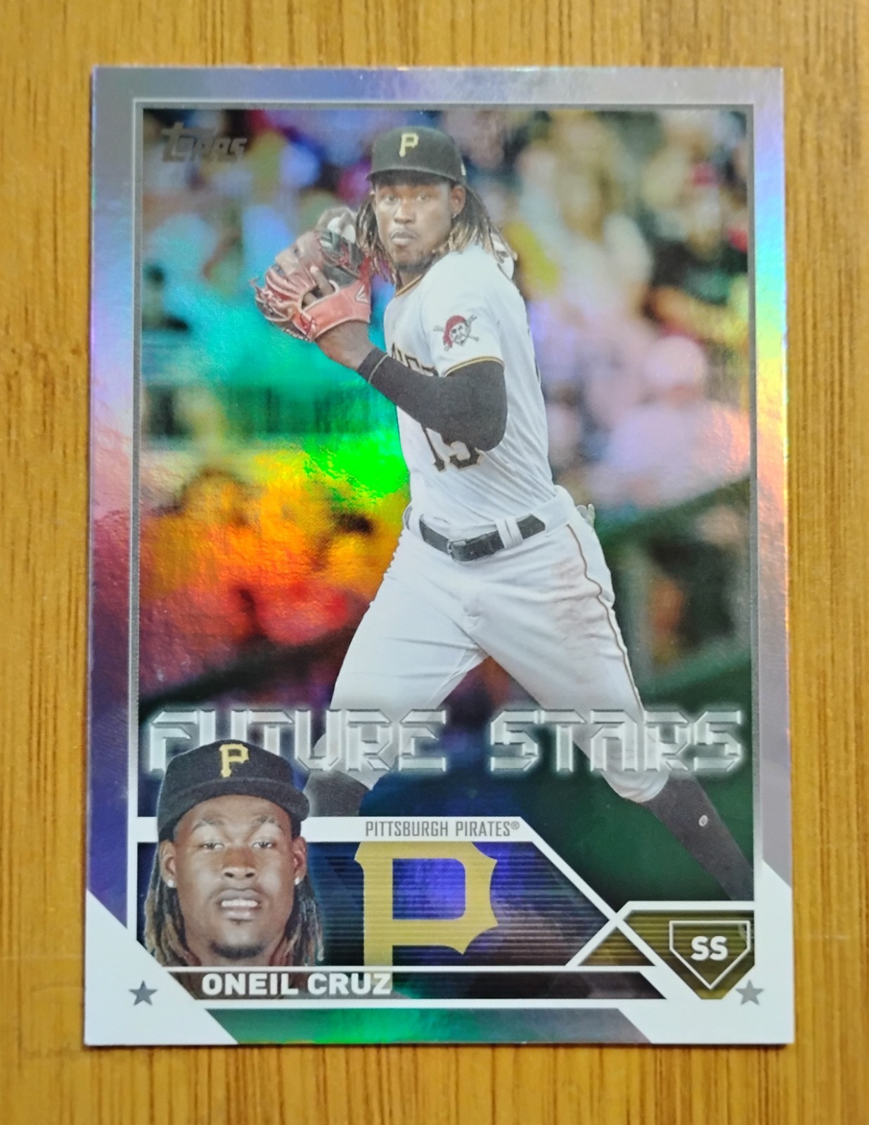 2023 Topps Series 1 #285 ONeil Cruz Future Stars Rainbow Foil Rookie Card