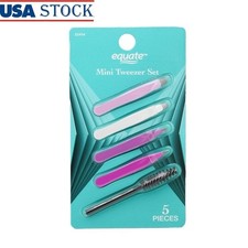 Mini Tweezers Set Hair Grooming 4 Precision Tips Compact Travel Friendly New
