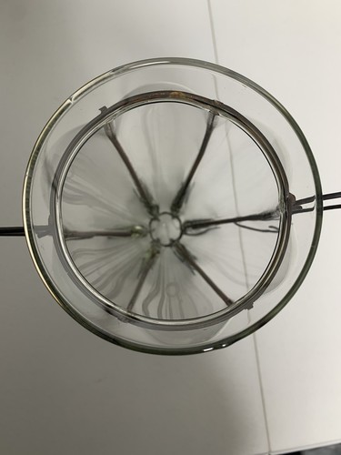 Murano Style Iron/Metal Caged Blown Glass Bubble Vase - Picture 6 of 8