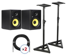KRK Kreate 8 Powered Studio Monitors with Stands and Cables