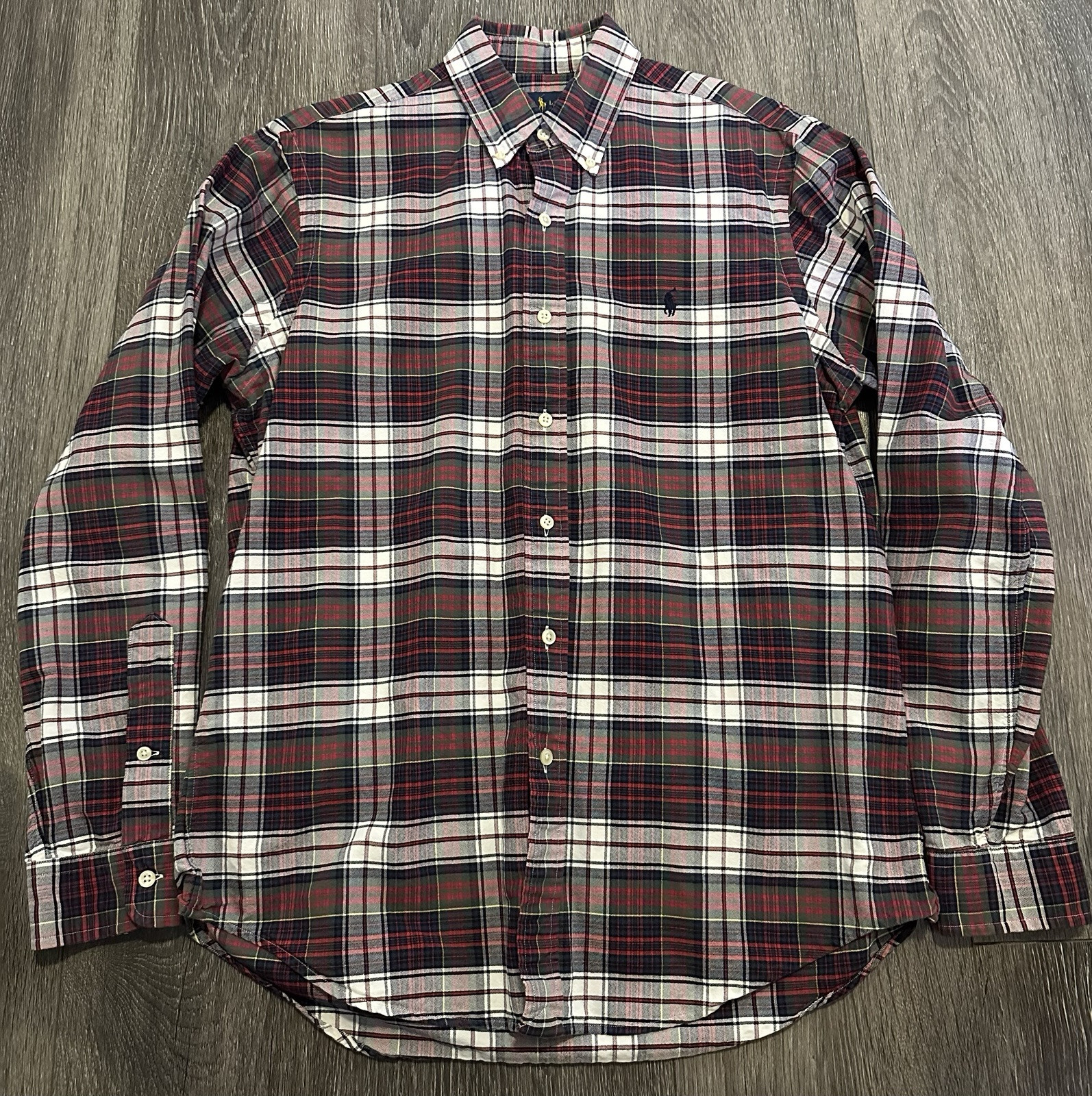 Polo Ralph Lauren Shirt Plaid Multicolored Button Down Long Sleeve Mens M