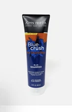 John Frieda BLUE CRUSH for Brunettes Shampoo Neutralizes Orange 8.3 Fl. Oz.
