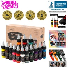 Versatile 4-Color Tattoo Ink Set - 5ml Professional Quality for All Skin Types