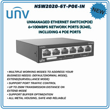 UNV NSW2020-6T-POE-IN 4PoE 2Port Switch Uniview Surveillance Security Accessory