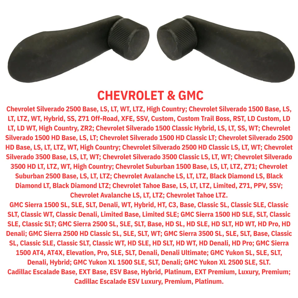 Manivela ventana derecha y derecha Chevrolet Silverado 1999-2023/GMC Sierra 1999-24 Foto 2 de 4