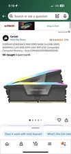 Corsair Vengeance RGB 32GB DDR5-6400MHZ RAM Memory  CMH32GX5M2N6400C36