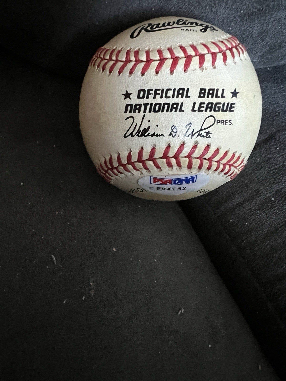 Hank Aaron Signed Baseball PSA DNA Sticker Only Autograph American League OAL view 2