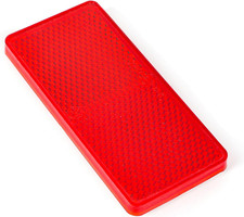 10 Pack Red Self Adhesive Rectangle Reflectors, E9 Approval Road Safety Stick...