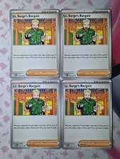 Pokemon Card 4 x Lt. Surge's Bargain - 120/132 Mega Evolution - Trainer Playset