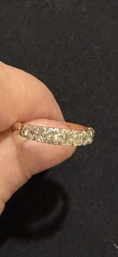 *LOWERED PRICE!! 18 ct yellow gold with rose cut diamonds ladies, platinum heads
